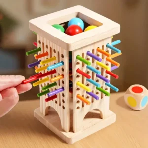 Wooden Stick & Ball Drop Game
